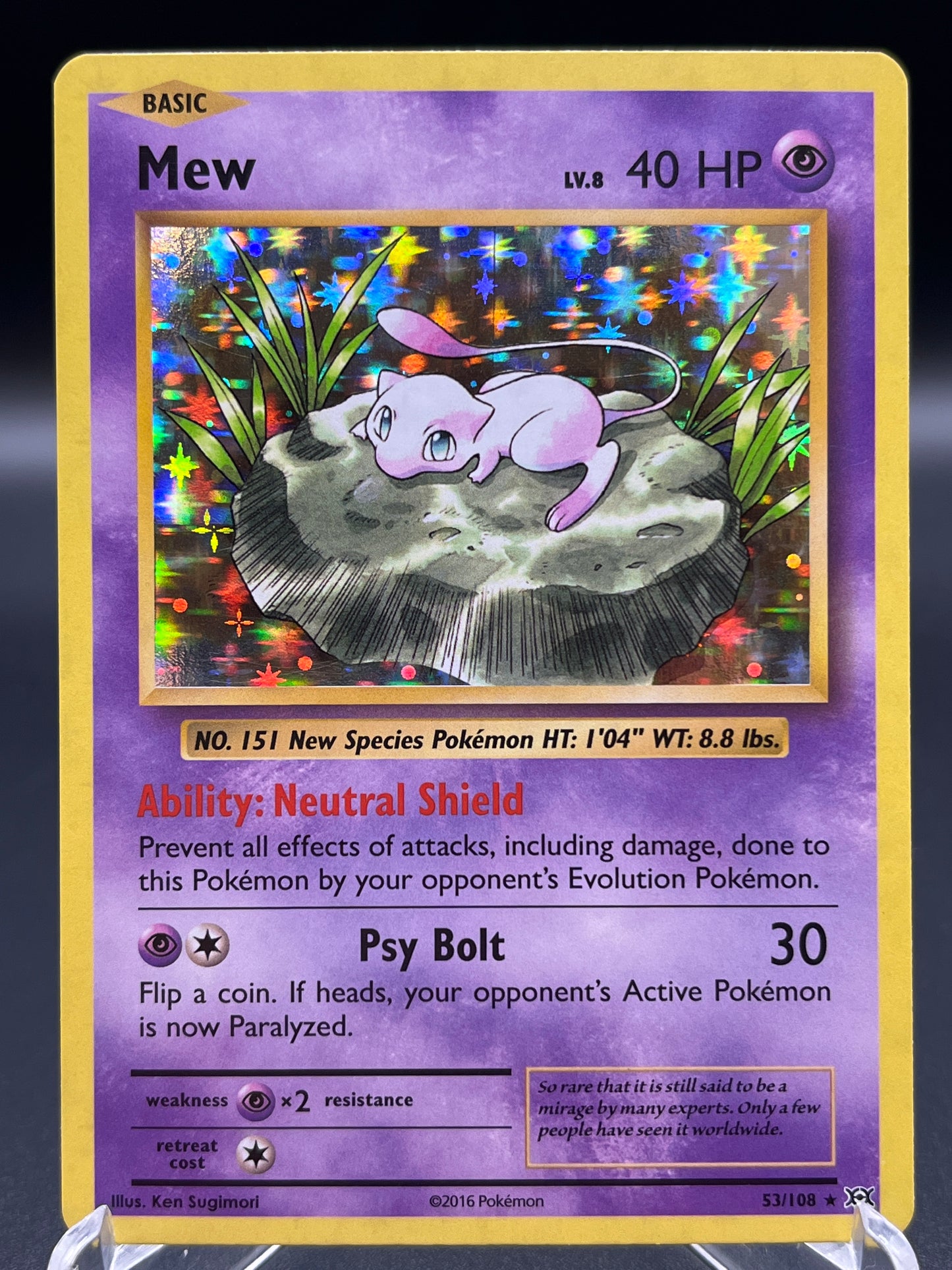 Pokémon TCG: 2016 Mew 53/108 XY: Evolutions Holo