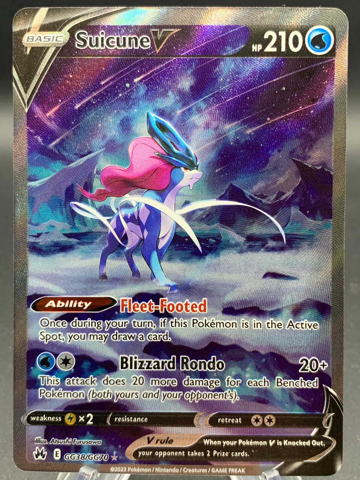 Pokémon TCG: 2023 Suicune V - GG38/GG70 - SWSH: Crown Zenith Galarian Gallery