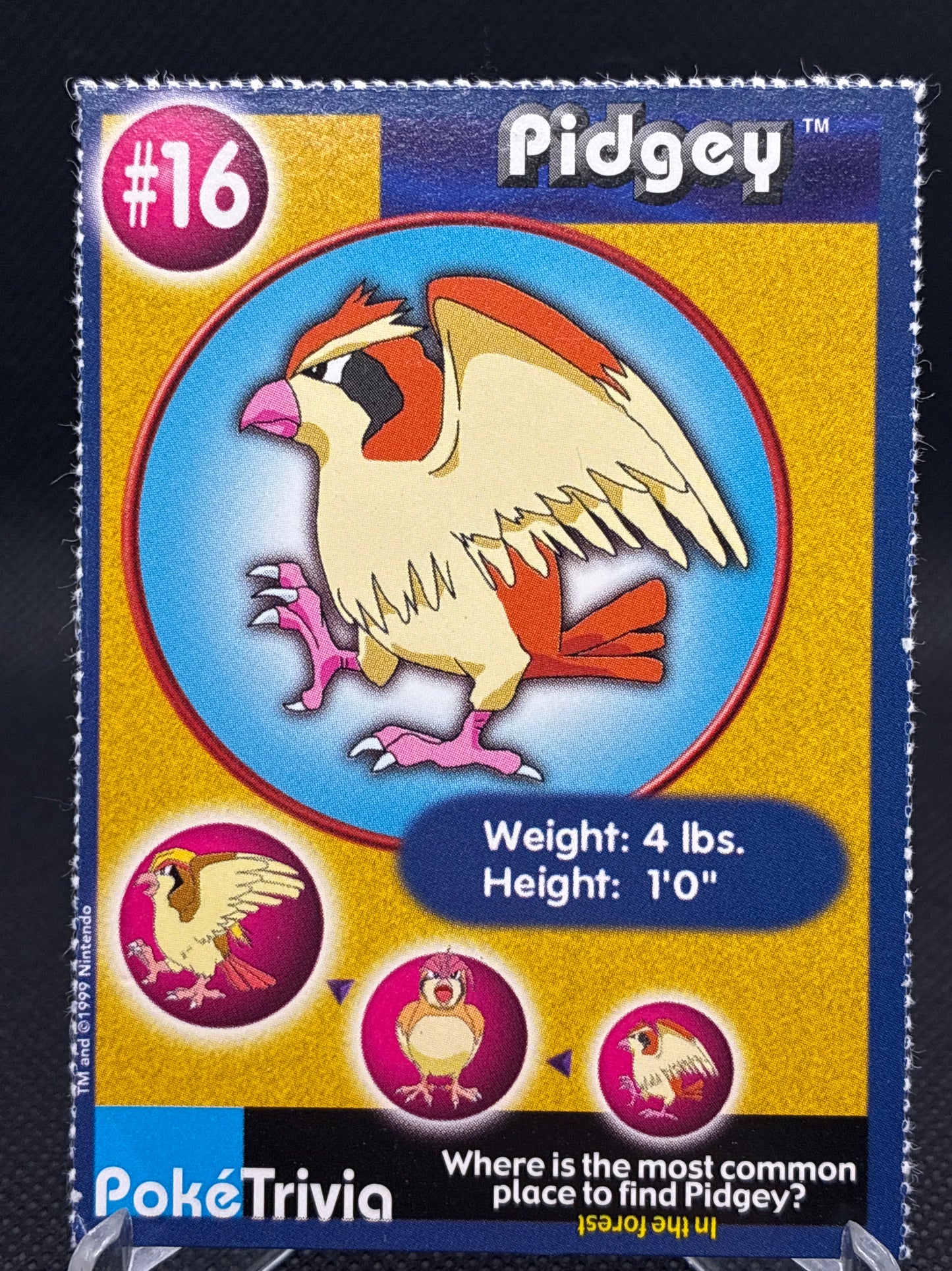 Pokémon TCG: 1999 Pidgey #16 - Burger king Poke trivia