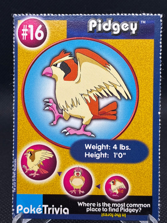 Pokémon TCG: 1999 Pidgey #16 - Burger king Poke trivia