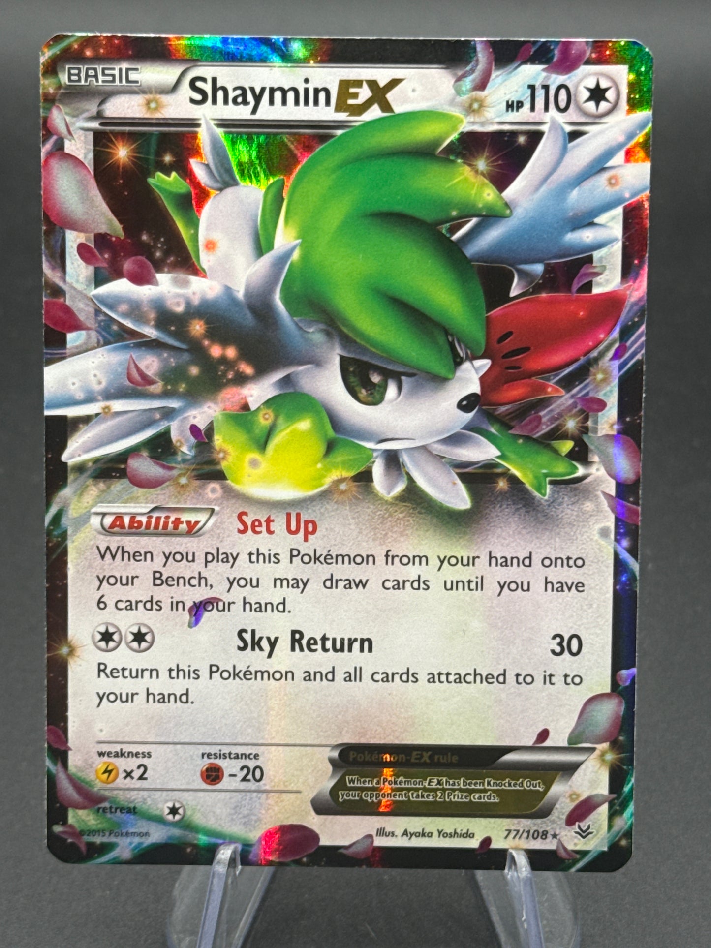 Pokemon TCG 2015 Shaymin EX 77/108 XY Roaring Skies