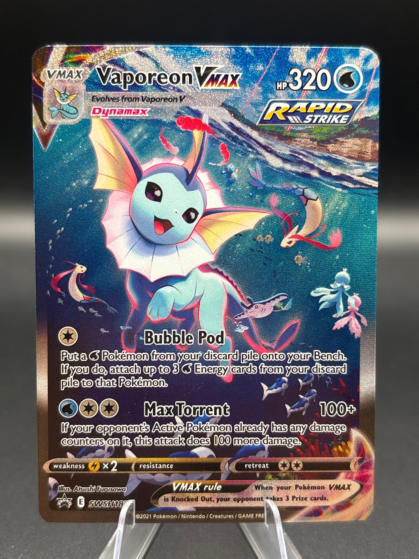 Pokémon TCG: 2021 Vaporeon VMAX SWSH182 SWSH Promo