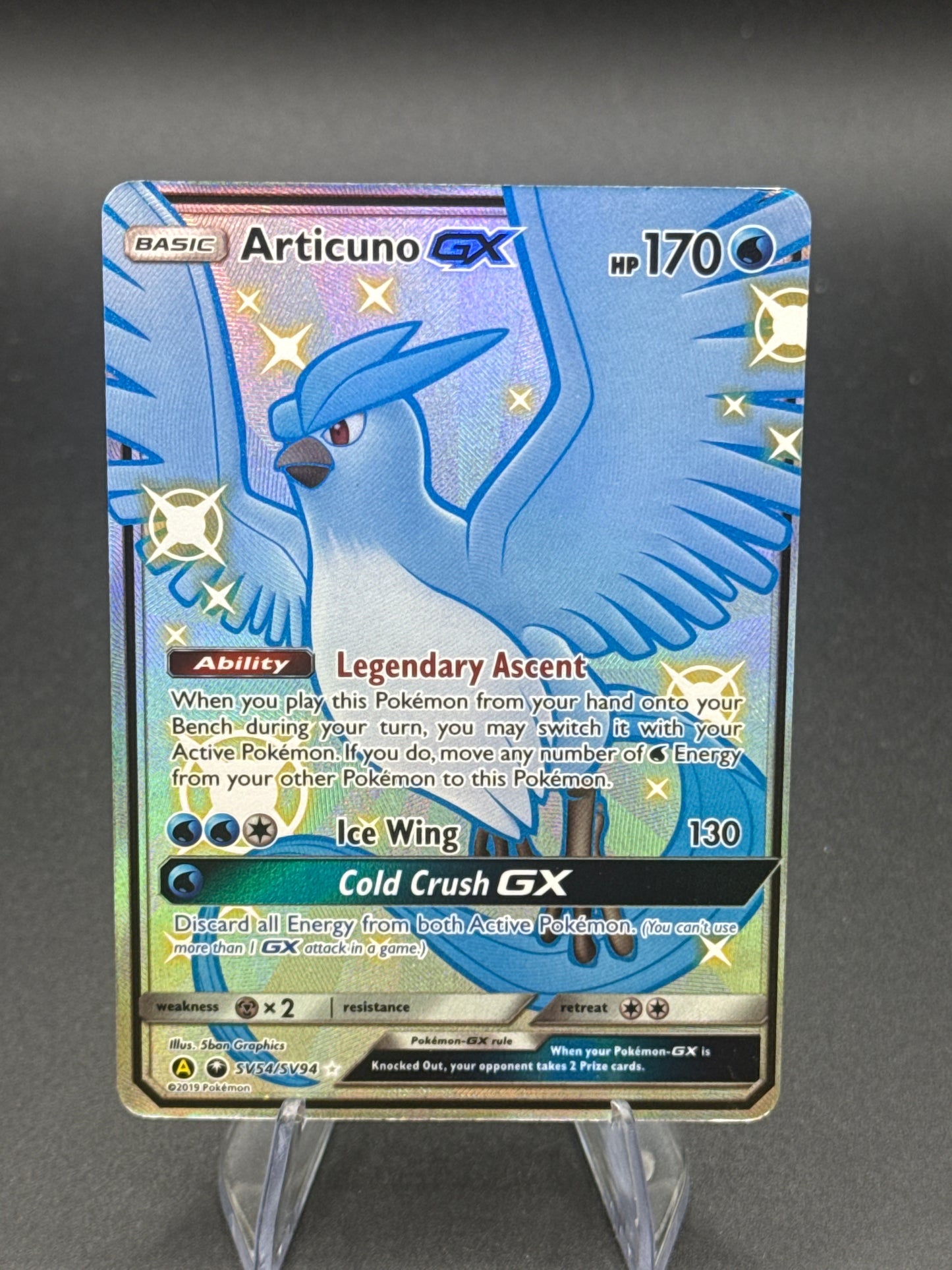 Pokémon TCG: 2019 Articuno GX Sv54/Sv94 Sun & Moon: Hidden Fates Shiny Vault