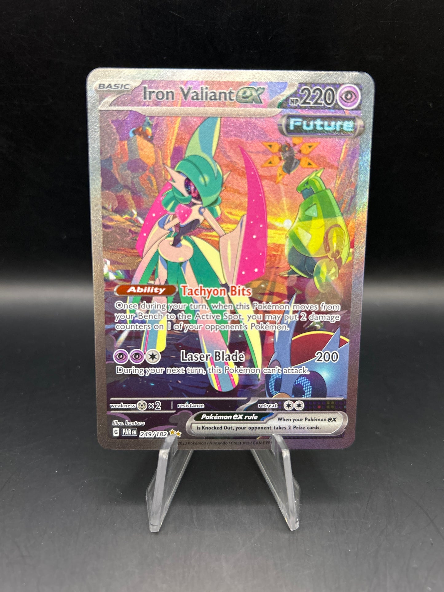 Pokémon TCG: 2023 Iron Valiant ex 249/182 Paradox Rift Alt Art