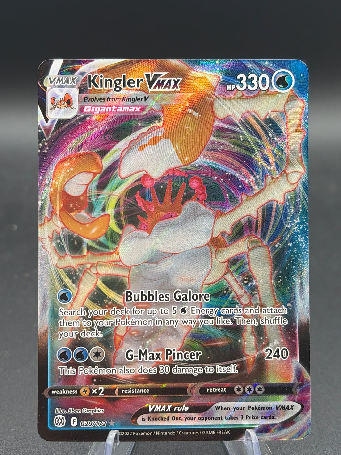 Pokemon TCG 2022 Kingler VMAX - SWSH09: Brilliant Stars (SWSH09)