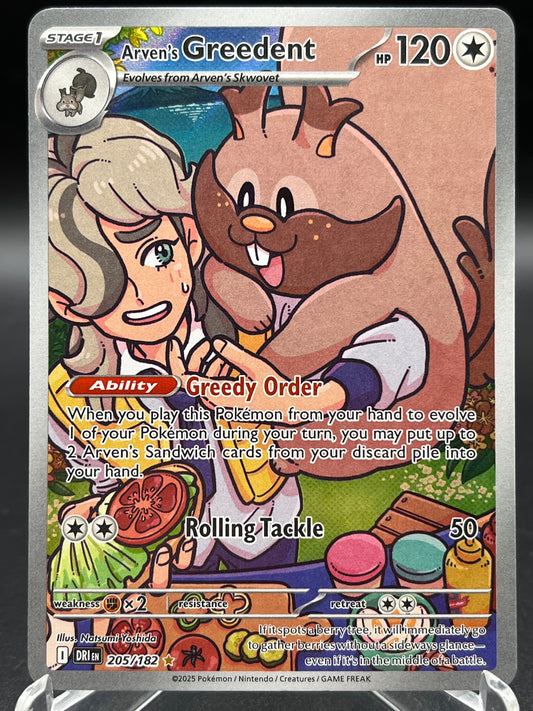 Pokémon TCG: 2025 -Arven's Greedent - 205/182 - Destined Rivals
