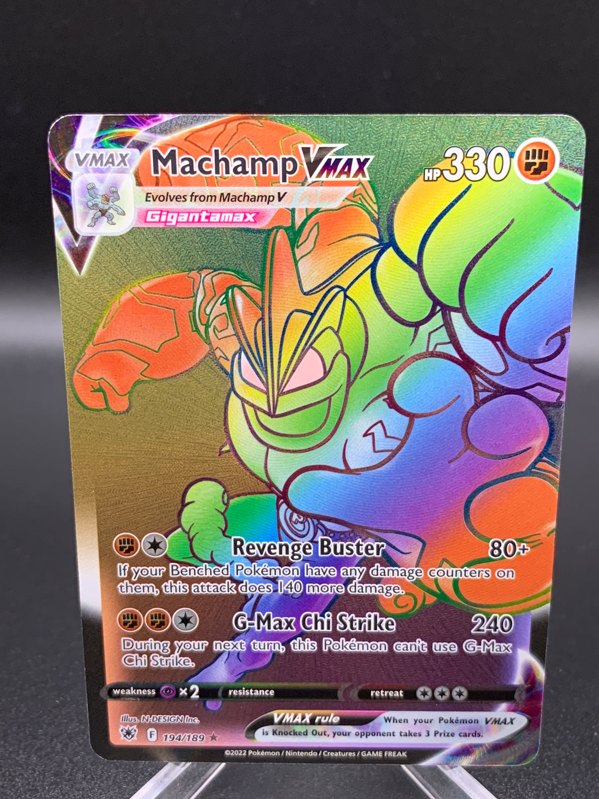 Pokémon TCG: 2020 Machamp VMAX 194/189 Astral Radiance Rainbow