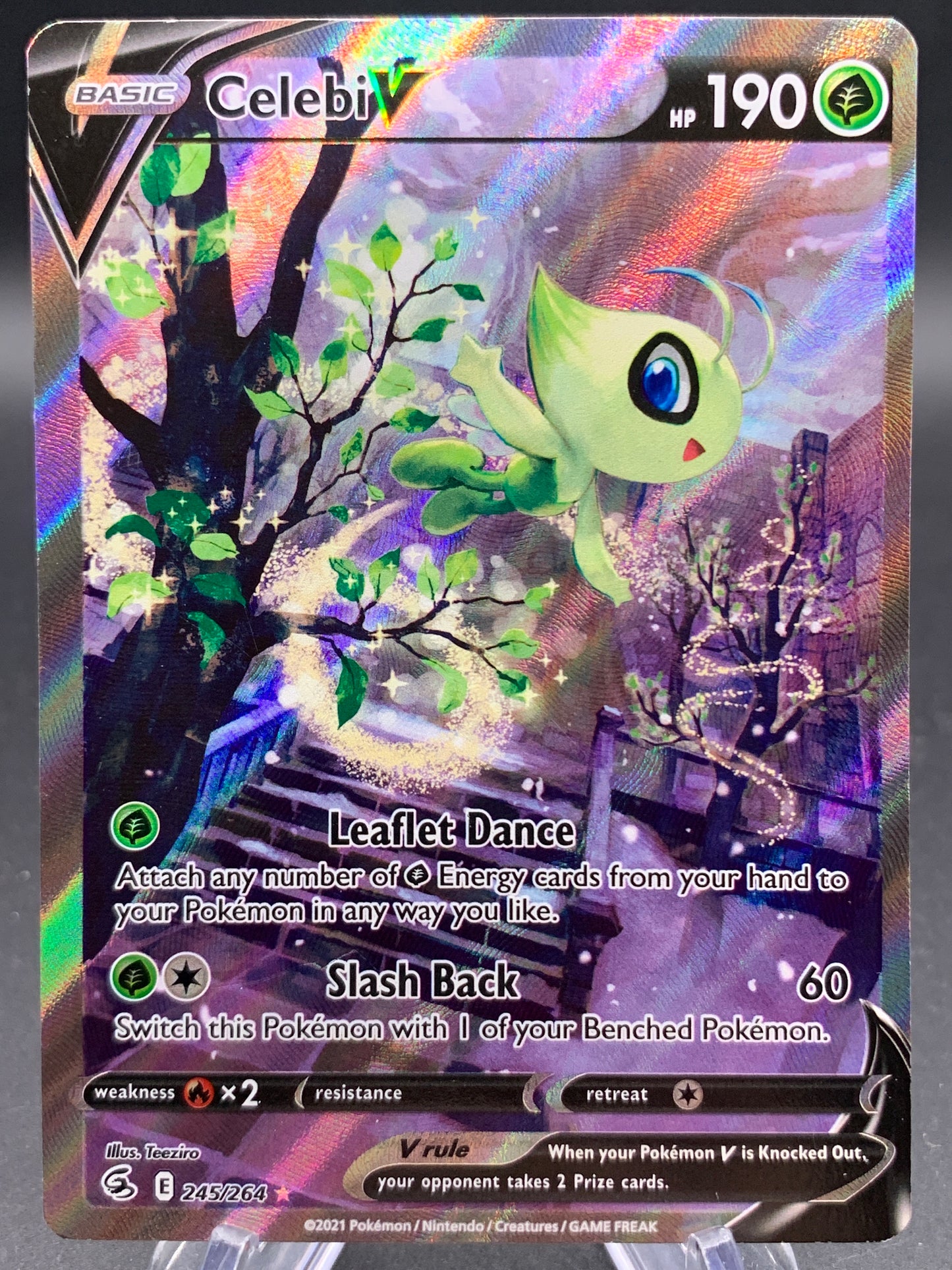 Pokémon TCG: 2021 Celebi V - 245/264 - SWSH: Fusion Strike