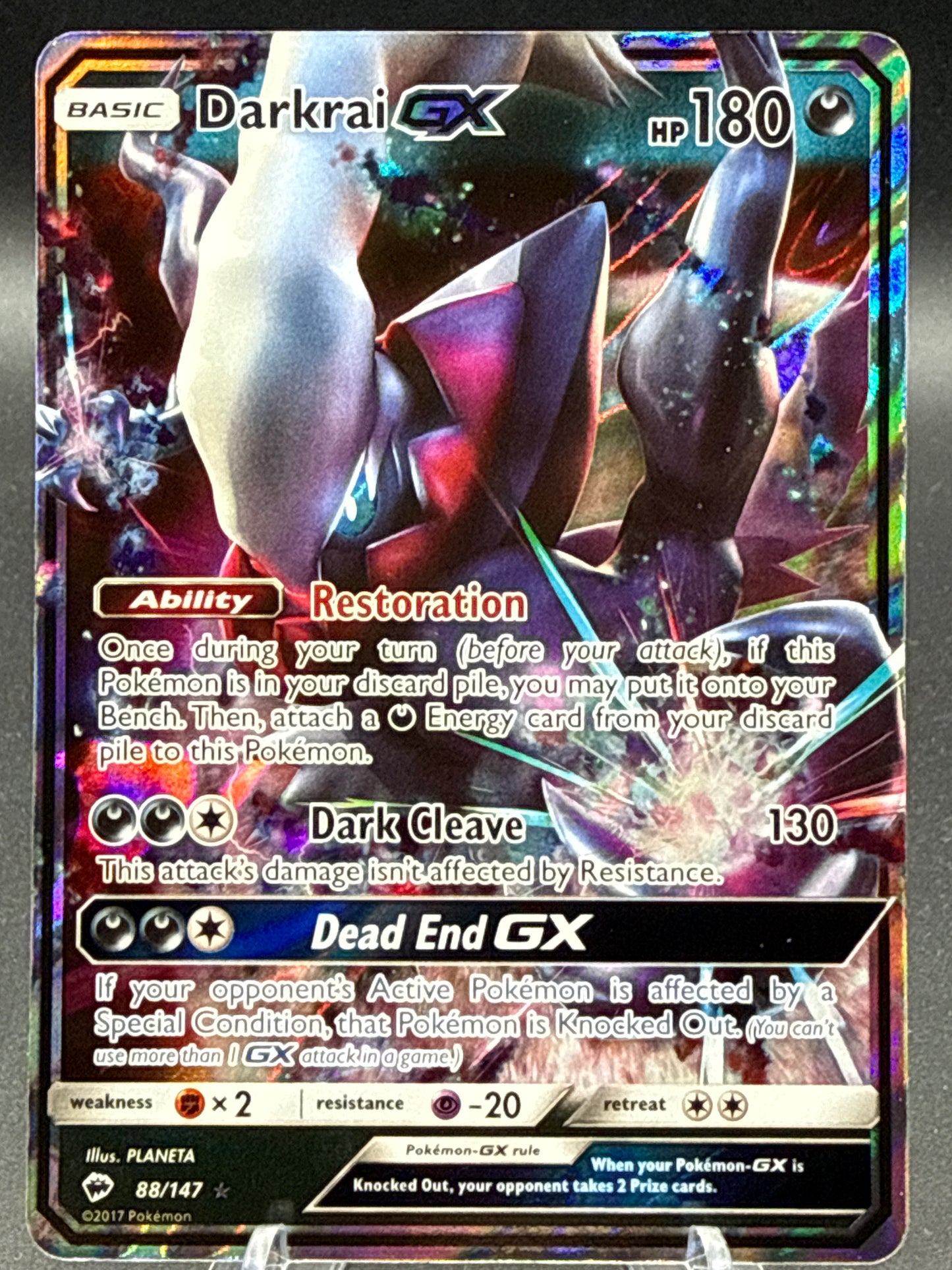 Pokémon TCG: 2017 Darkrai GX - 88/147 - SM: Burning Shadows