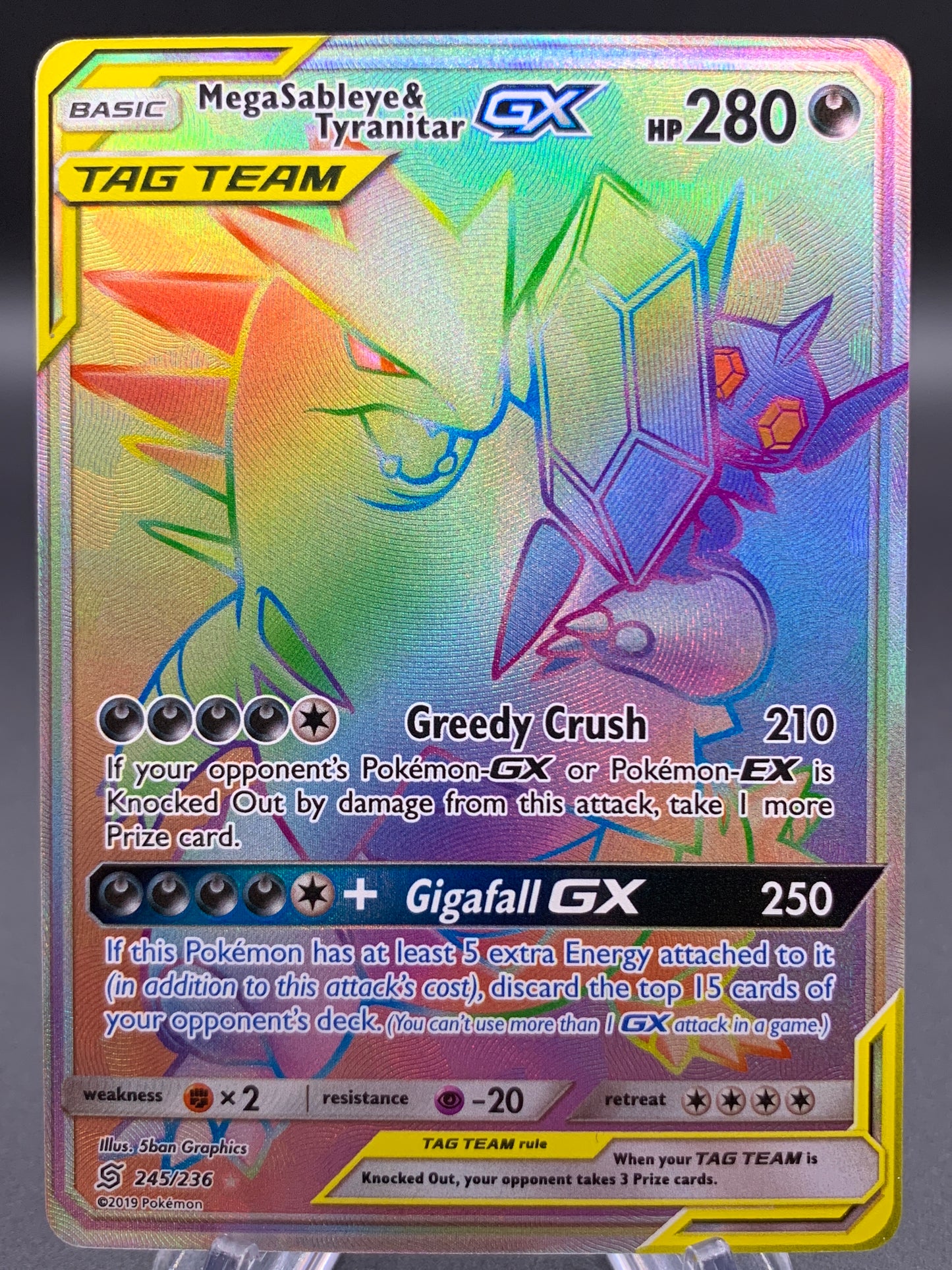 Pokémon TCG: 2019 Mega Sableye & Tyranitar GX - 245/236  - SM: Unified Minds