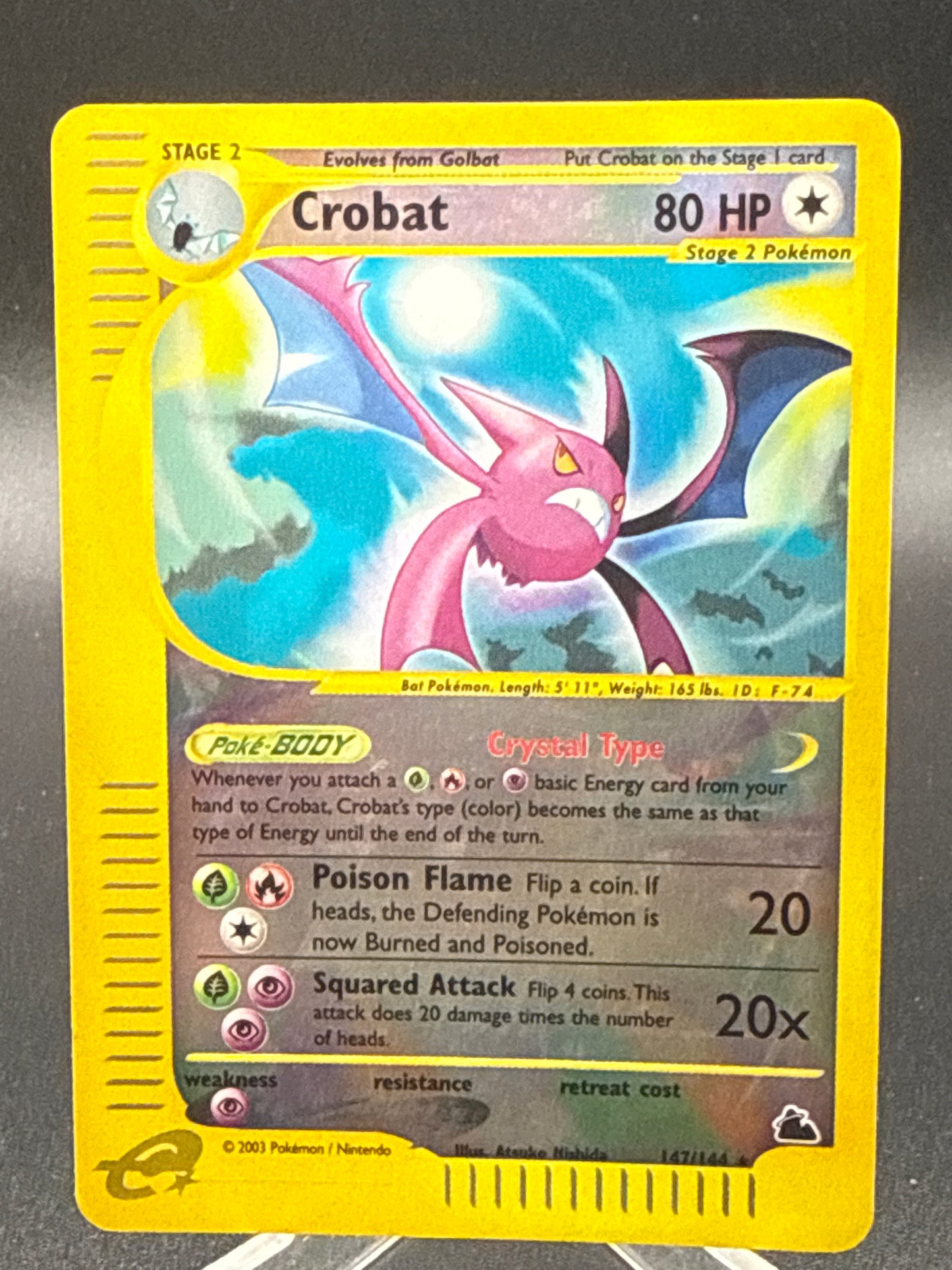 Pokémon TCG: 2003 Crobat 147/144 -  Skyridge Holo