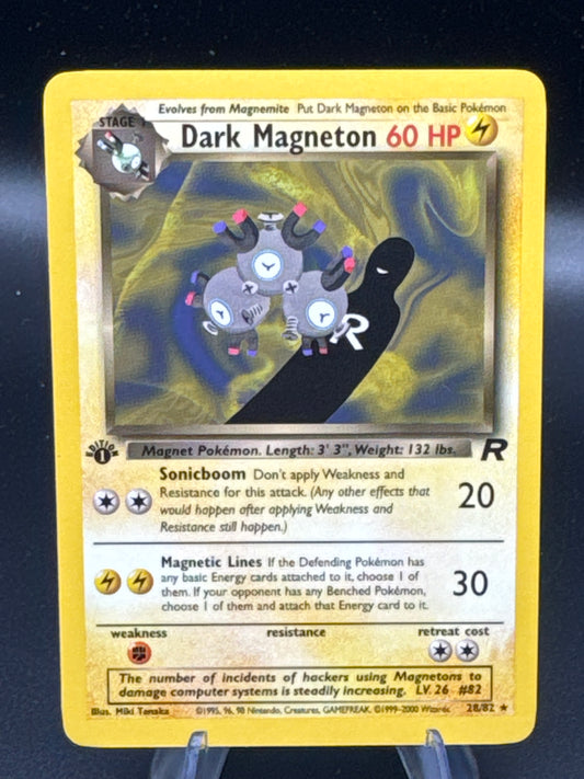 Pokémon TCG: 1999 1st edition Dark Magneton 28/82 Team Rocket