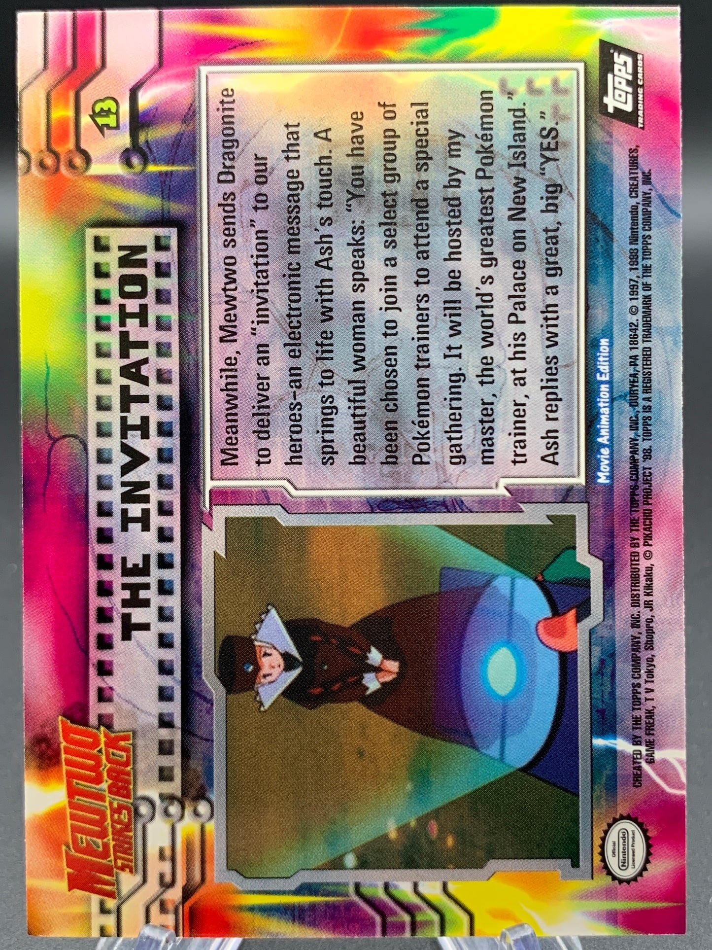 Pokémon TCG: Topps Pokémon The Invitation - #13 - Mewtwo Strikes Back Movie Animation Edition