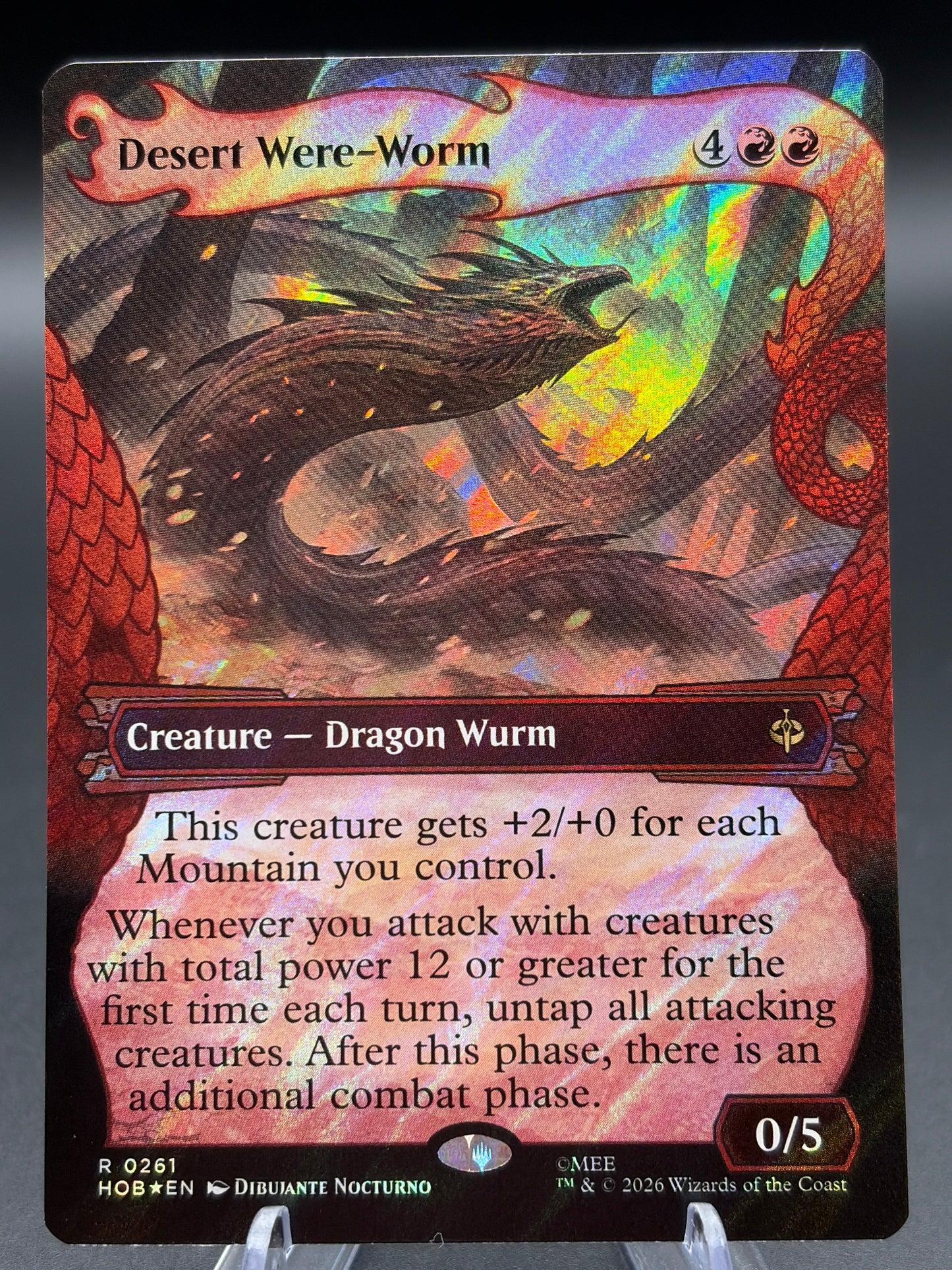 Magic The Gathering: Desert Were-Worm (Showcase) (Surge Foil) - The Hobbit (HOB)