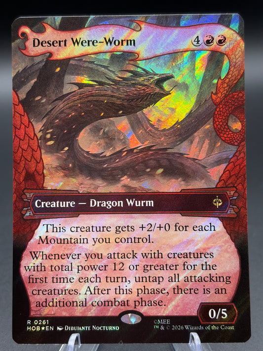 Magic The Gathering: Desert Were-Worm (Showcase) (Surge Foil) - The Hobbit (HOB)