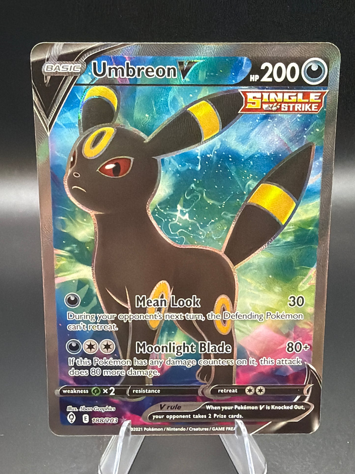 Pokémon TCG: 2021 Umbreon V 188/203 Evolving Skies