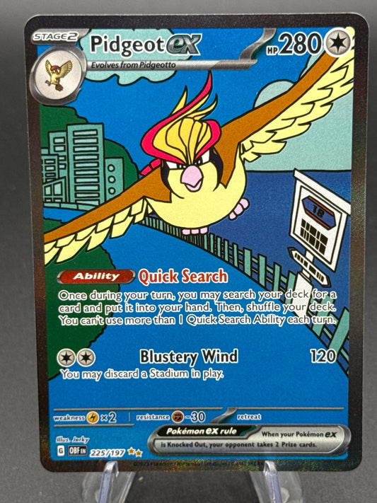 Pokémon TCG: 2023 Pidgeot EX 225/197 S&V Obsidian Flames Secret