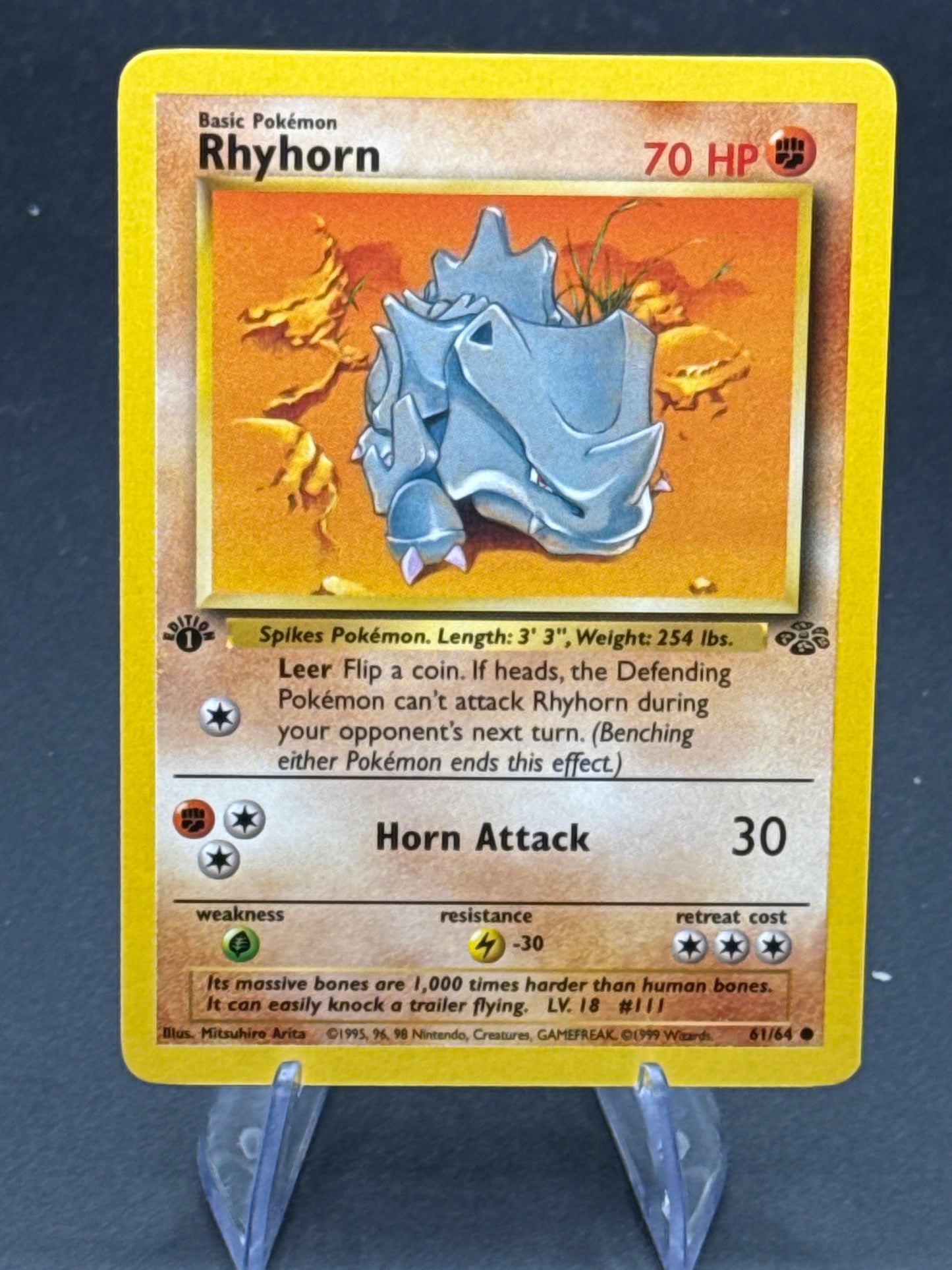 Pokémon TCG: 1999 - Rhyhorn 61/64 - Jungle - 1st edition