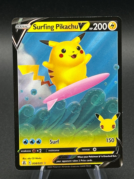 Pokémon TCG: 2021 Surfing Pikachu V - 008/025 - SWSH: Celebrations