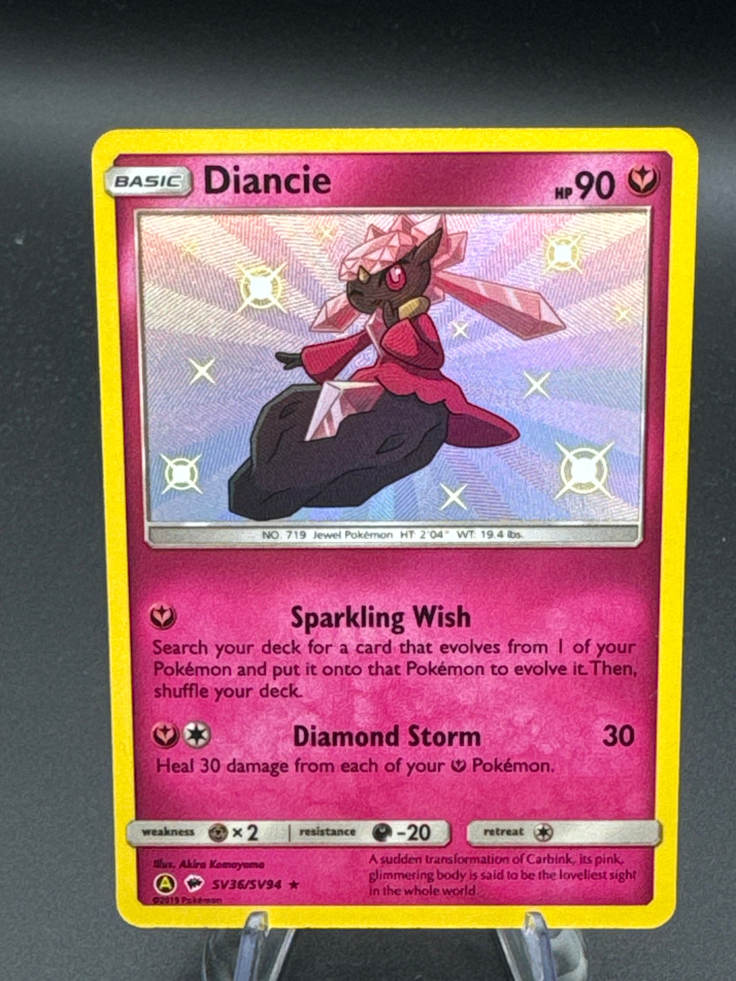 Pokémon TCG: 2019 Diancie SV36/SV94 (Hidden Fates: Shiny Vault)