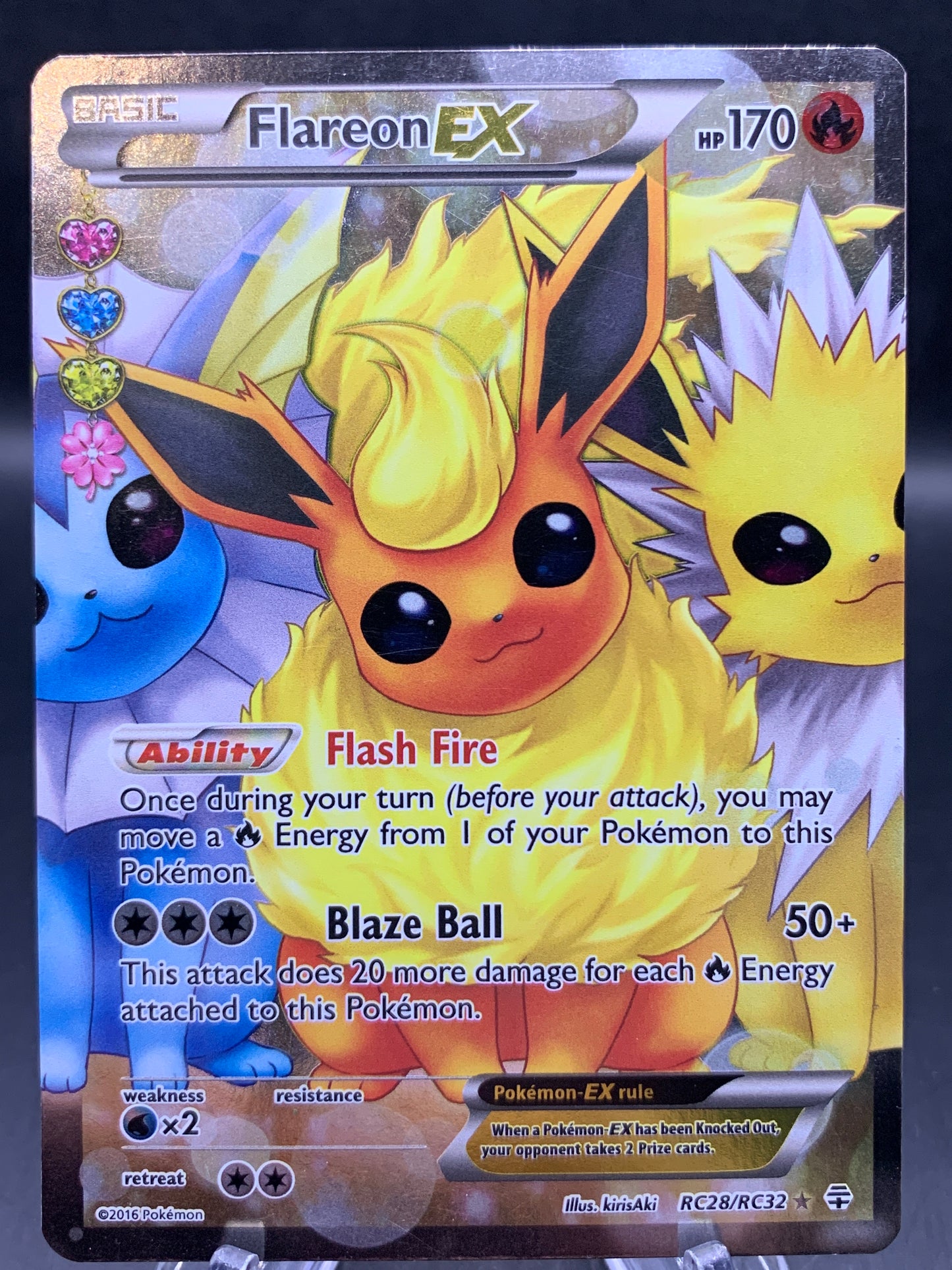 Pokémon TCG: 2016 Flareon EX - RC28/RC32 - XY: Generations Radiant Collection