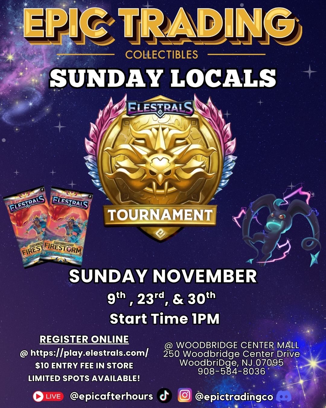 EPIC Elestrals TCG: Sunday Locals - Woodbridge