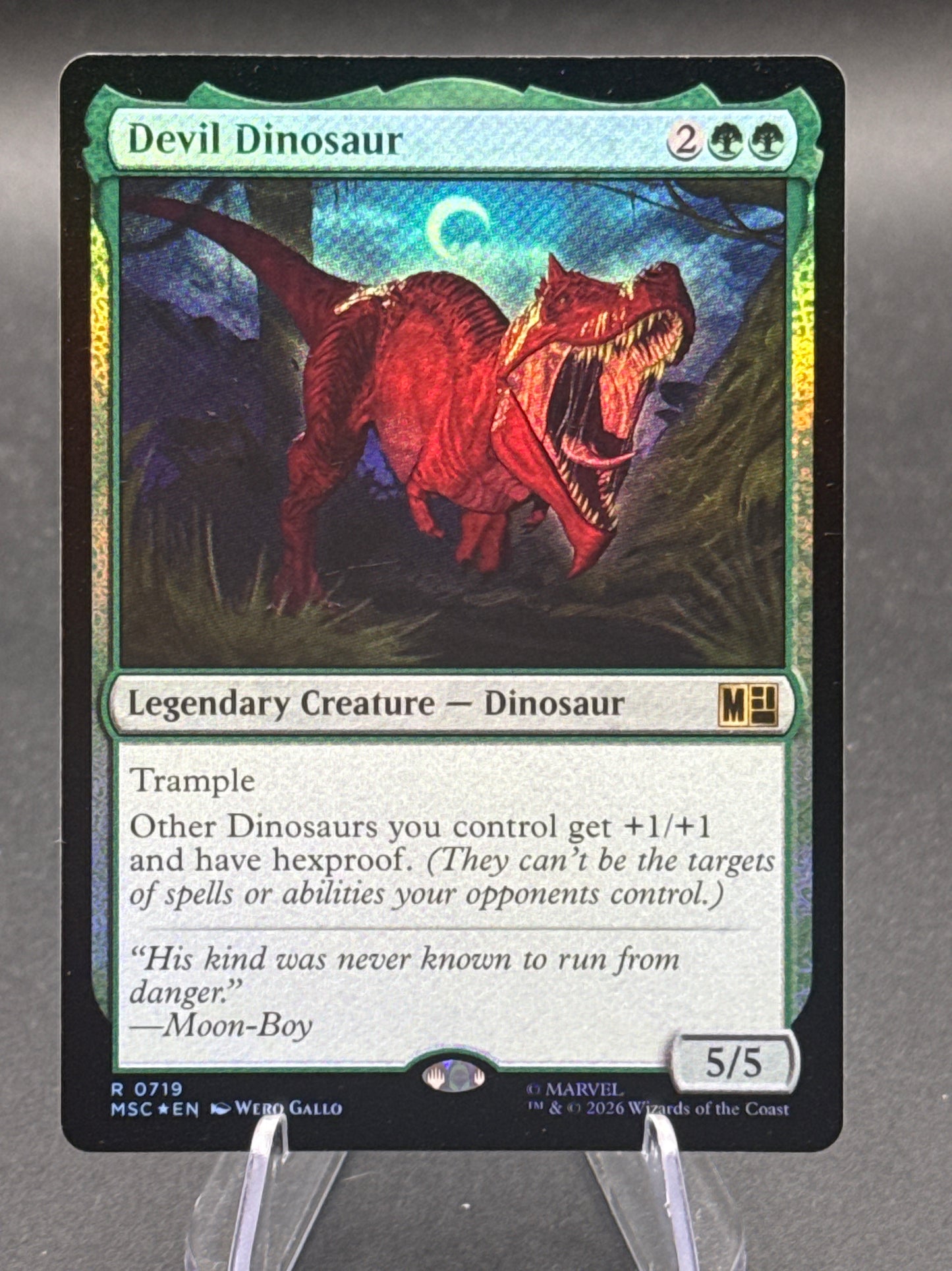 MTG TCG: Devil Dinosaur R 0719 - Commander: Marvel Super Heroes