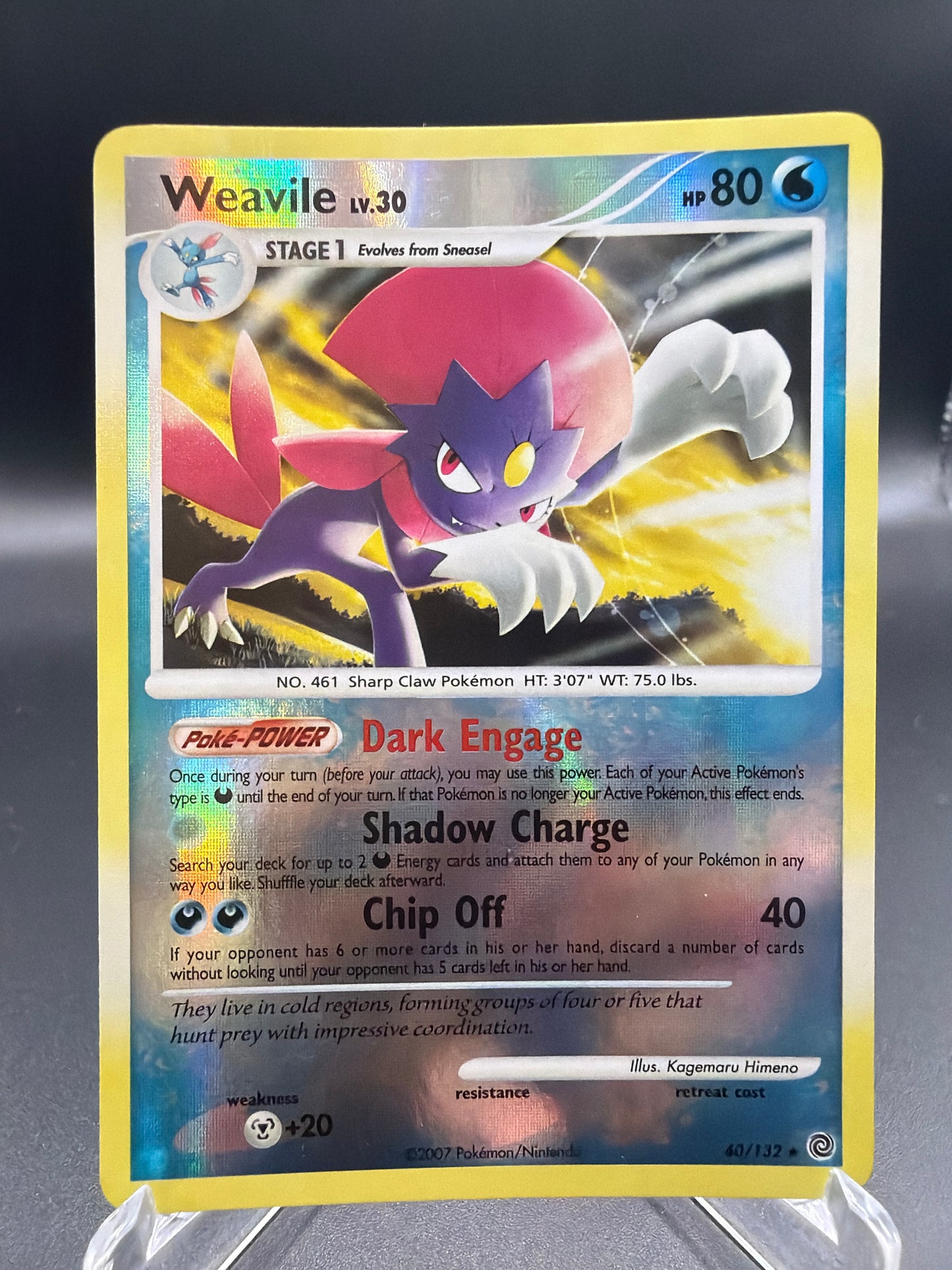 Pokémon TCG: 2007 Weavile - 40/132 - Secret Wonders (SW)