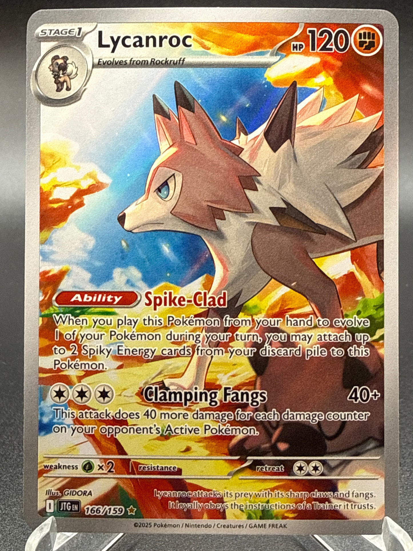 Pokémon TCG: 2025 Lycanroc 166/159 SV: Journey Together