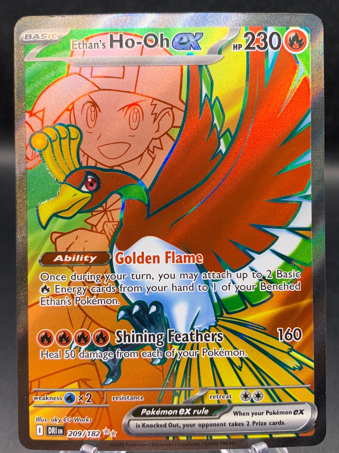 Pokémon TCG: 2025 Ethan's Ho-oh ex - 209/182 - SV: Destined Rivals
