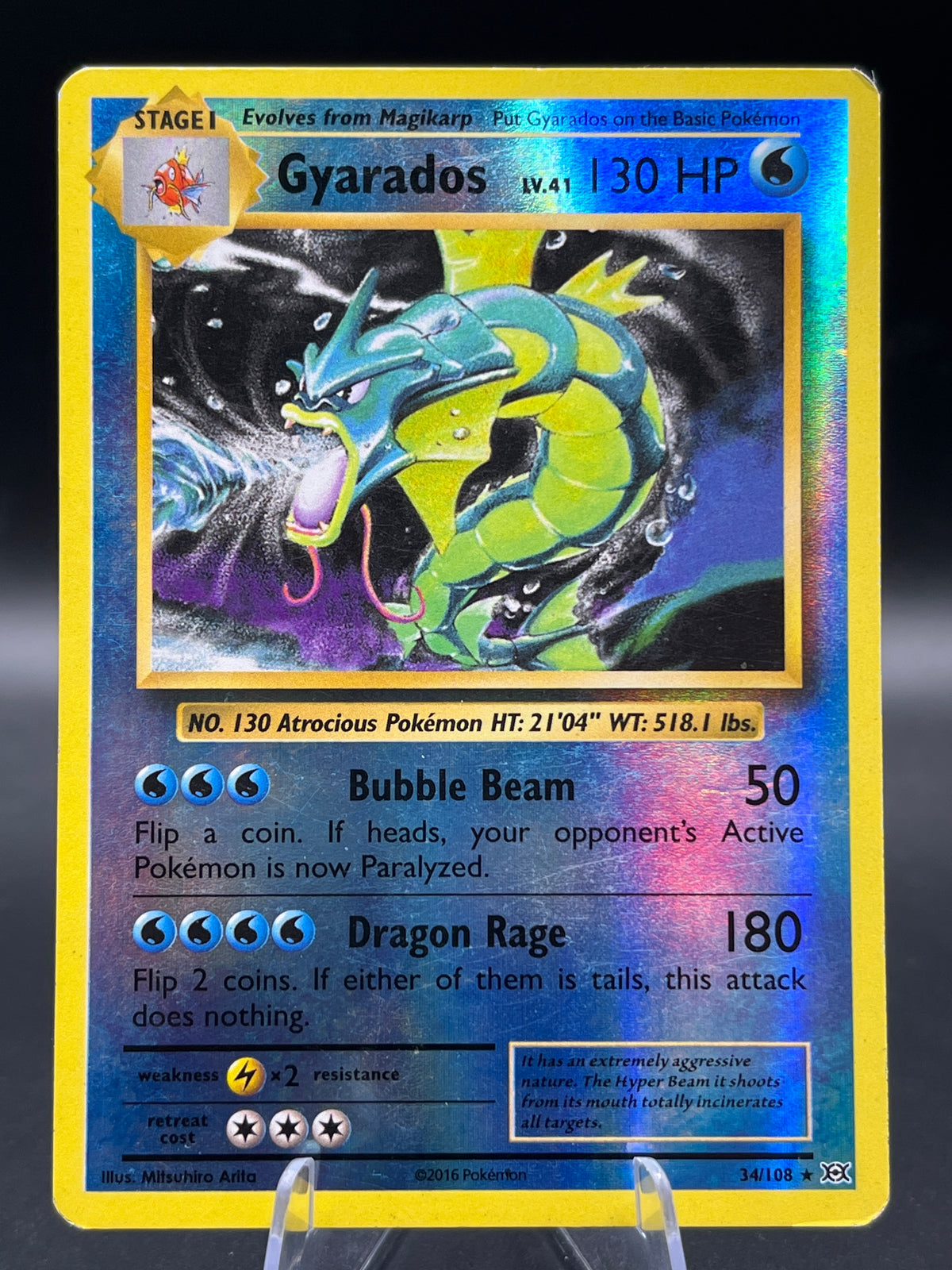 Pokémon TCG: 2016 Gyarados 34/108 - XY: Evolutions Reverse Holo