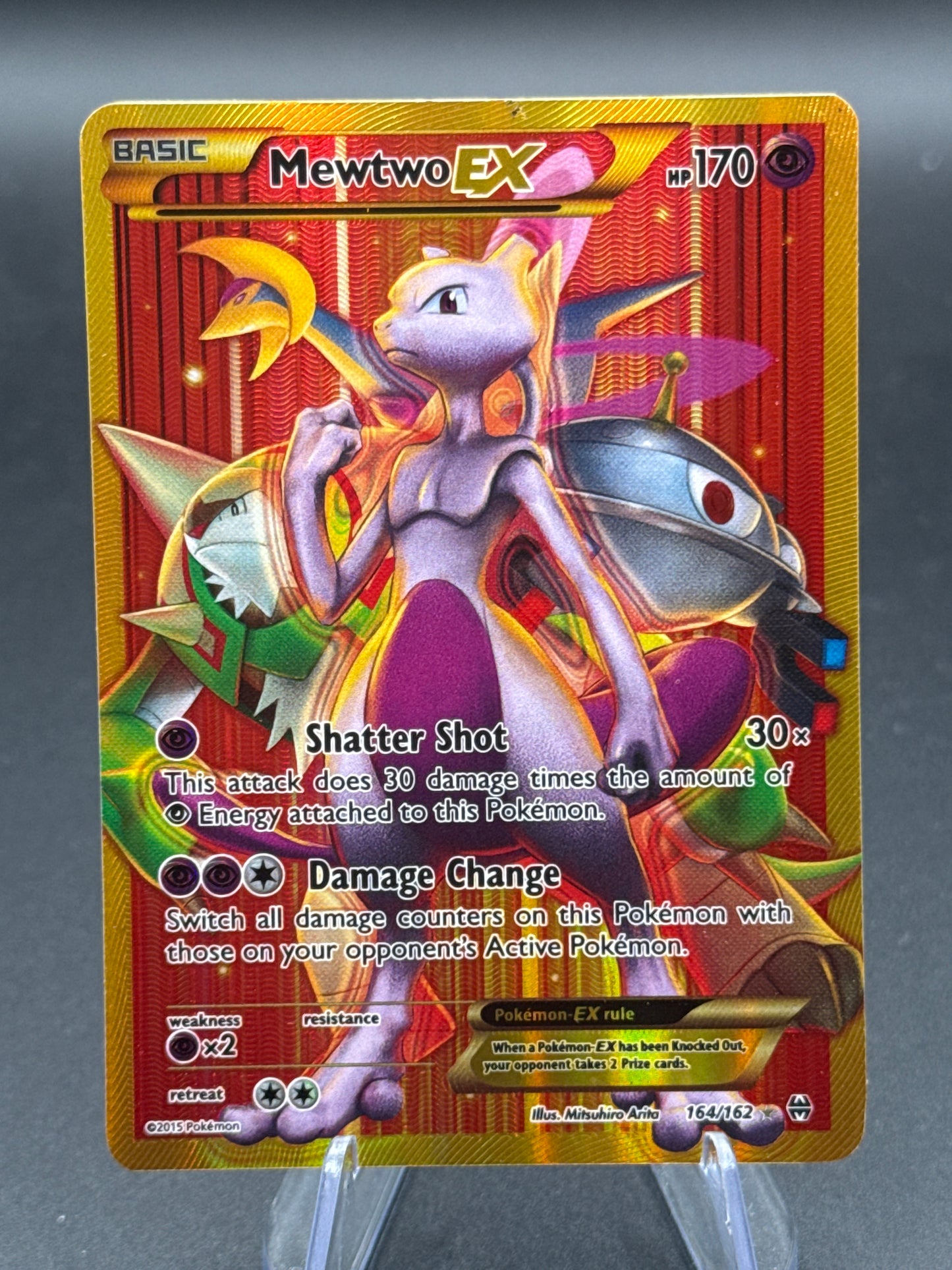 Pokémon TCG: 2015 Mewtwo EX 164/162 XY: Breakthrough Secret Holo
