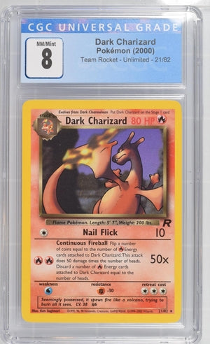 CGC 8 Pokémon TCG: 2000 Dark Charizard - 21/82 - Team Rocket