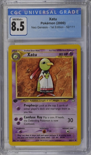 CGC 8.5 Pokémon TCG: 2000 Xatu 52/111 Neo Genesis 1st Edition