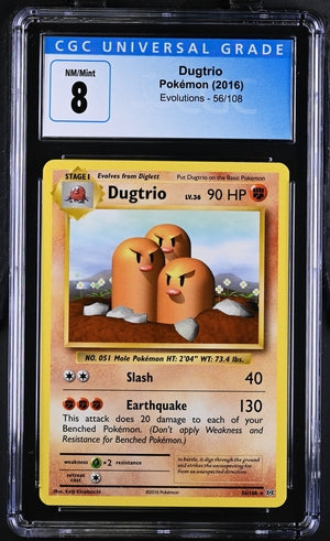 CGC 8 Pokémon TCG: 2016 Dugtrio - 56/108 - XY: Evolutions