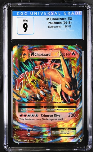 CGC 9 Pokémon TCG: 2016 M Charizard EX 13/108 XY Evolutions Holo Rare