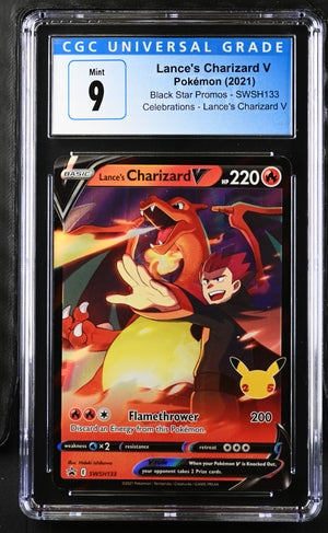 CGC 9 Pokémon TCG: 2021 Charizard Lance's Charizard V Black Star promo SWSH133 Celebration's