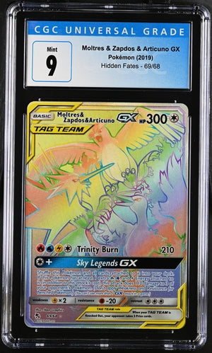 CGC 9 Pokémon TCG: 2019 Moltres & Zapdos & Articuno - 69/68 - Hidden Fates