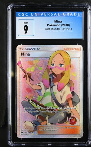 CGC 9 Pokémon TCG: 2018 Mina 211/214 SM: Lost Thunder