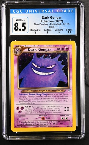 CGC 8.5 Pokémon TCG: 2002 Dark Gengar 6/105 Neo Destiny Holo