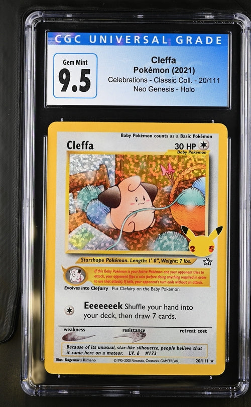 CGC 9.5 Pokémon TCG: 2021 Cleffa 20/111 Celebrations: Classic Collection