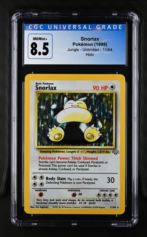 CGC 8.5 Pokémon TCG: 1999 Snorlax 11/64 Jungle Holo