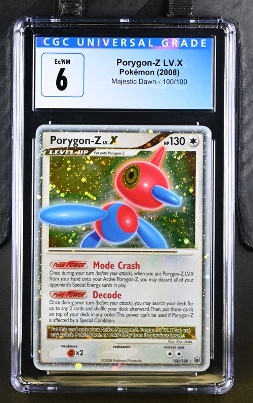 CGC 6 Pokémon TCG: 2008 Porygon-Z LV.X - 100/100 - MD: Majestic Dawn