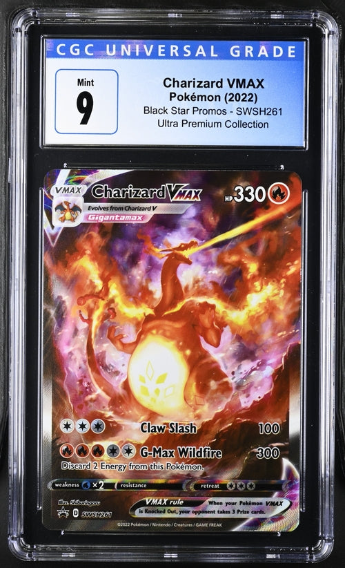 CGC 9 Pokémon TCG: 2022 - Charizard VMAX - SWSH261 - SWSH: Sword & Shield Promos
