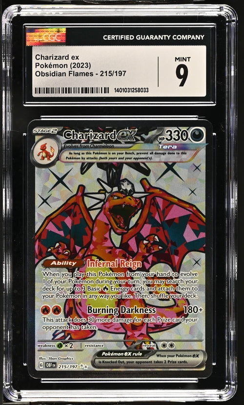 CGC 9 Pokémon TCG: 2024 Charizard ex 215/197 SV: Obsidian Flames