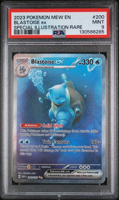 PSA 9 Pokémon TCG: 2023 Blastoise Ex 200/165 S&V:151