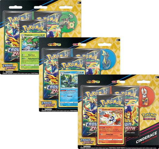 Pokémon TCG: Sword & Shield Crown Zenith 3 Pack Blister (Style May Vary)