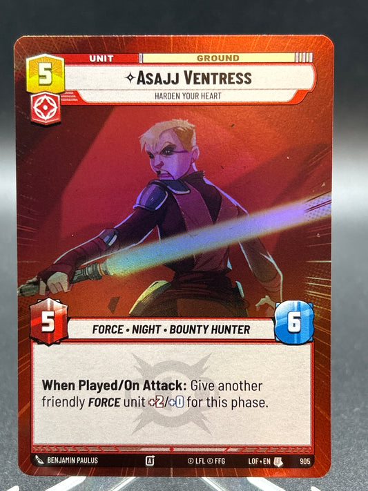 Star Wars TCG: Asajj Ventress - Harden Your Heart (Hyperspace Foil) - Legends of the Force (LOF)