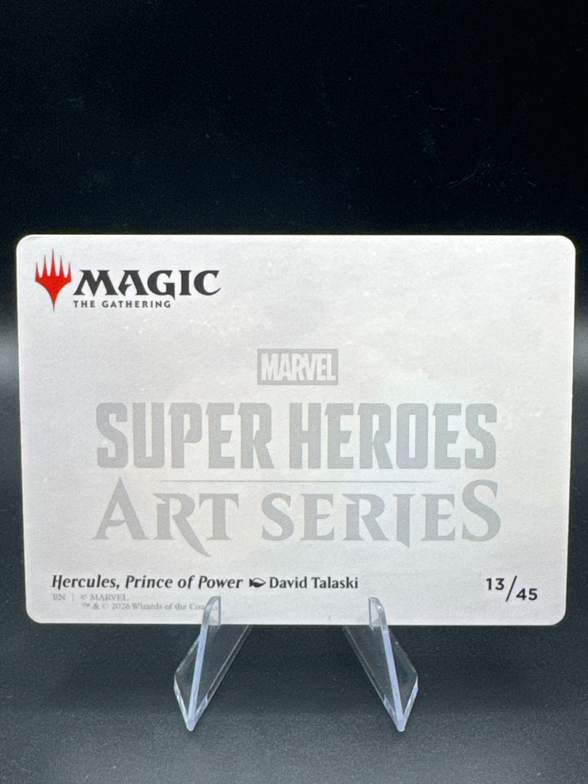MTG TCG: Hercules, Prince of Power Art Card (Gold-Stamped Signature) - Art Series: Marvel Super Heroes (AAMSH)