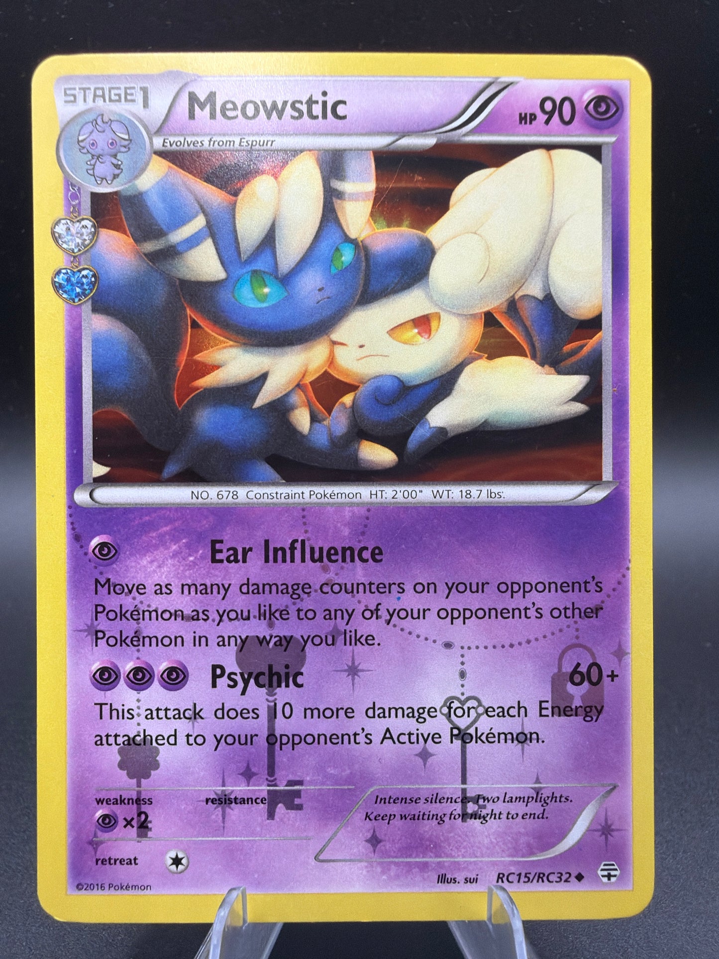 Pokémon TCG: 2016 Meowstic - RC15/RC32 - XY: Generations Radiant Collection Holo